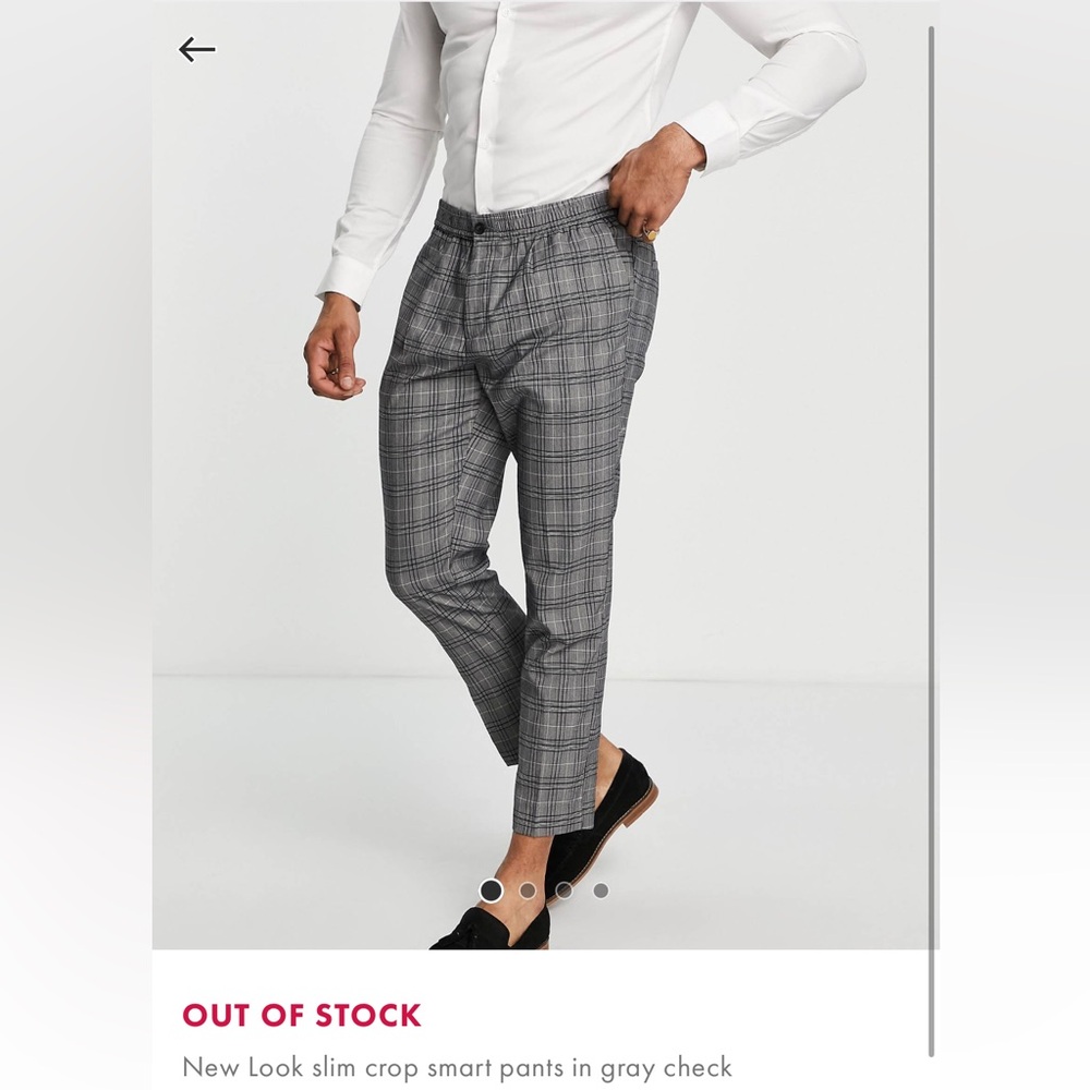 New look men’s slim plaid dress pants
